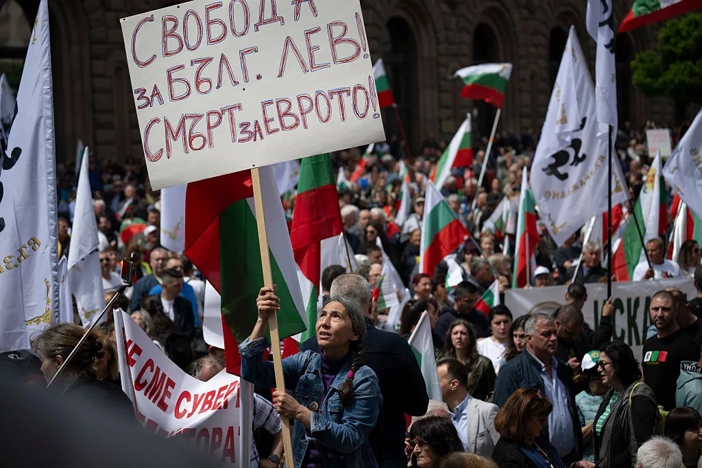 Biểu tình phản đối việc Bulgaria áp dụng đồng euro